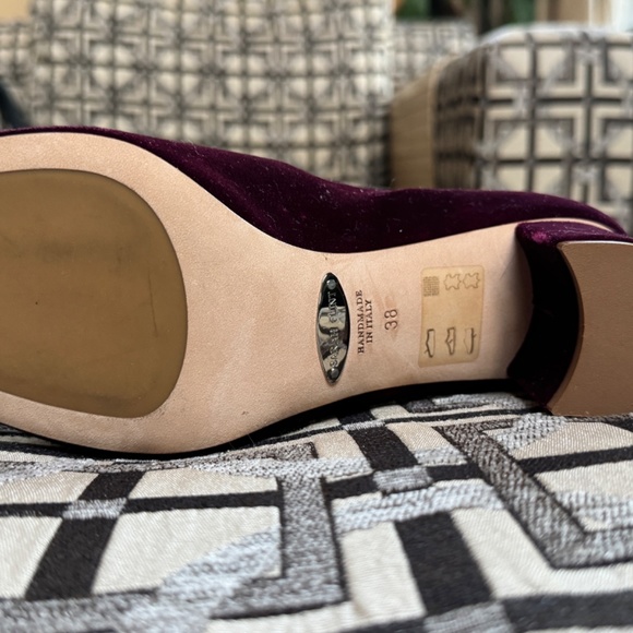 NEW Sarah Flint Alexandra Mid Velvet Sock Booties - Dark Pink - Picture 6 of 8